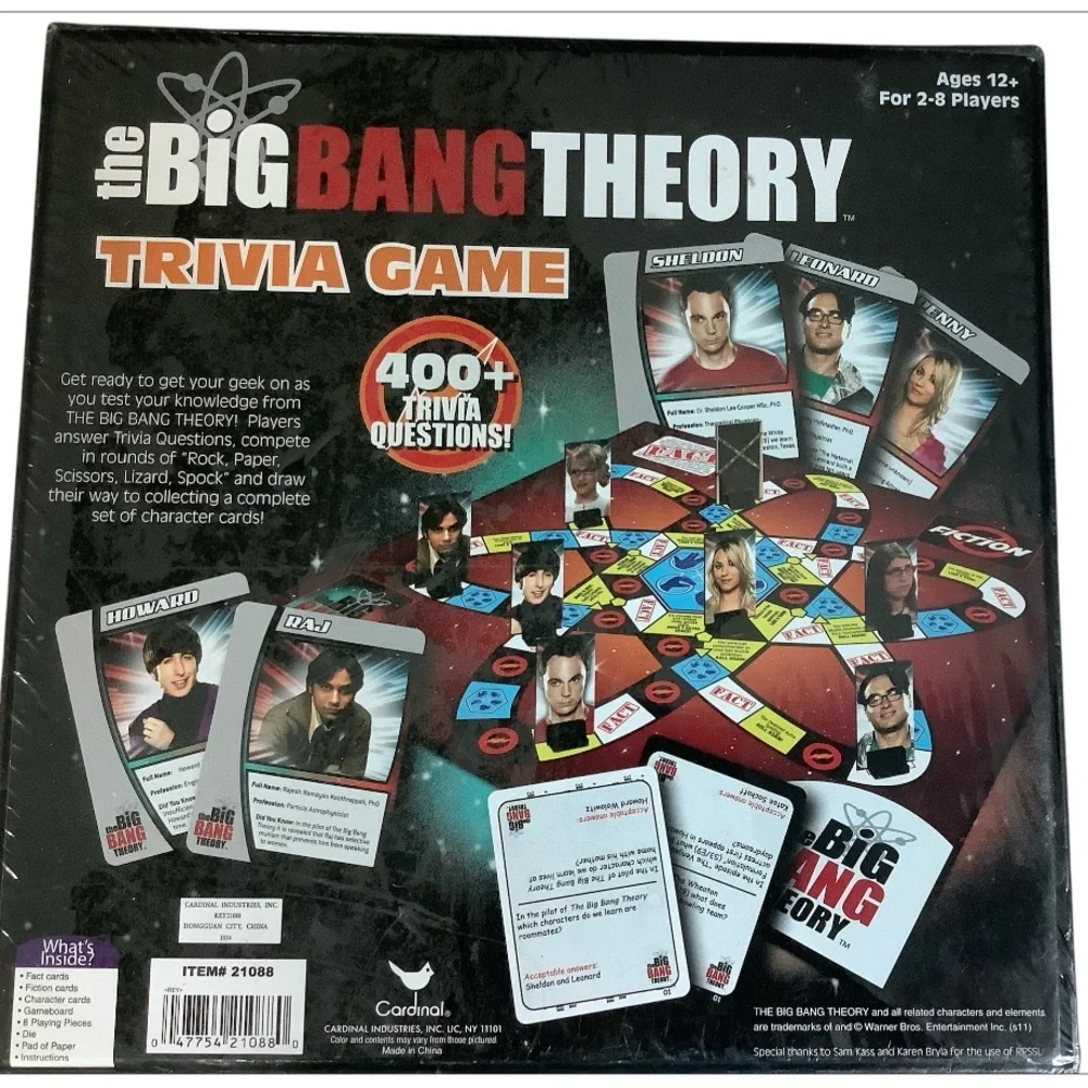 New The Big Bang Theory TRIVIA GAME